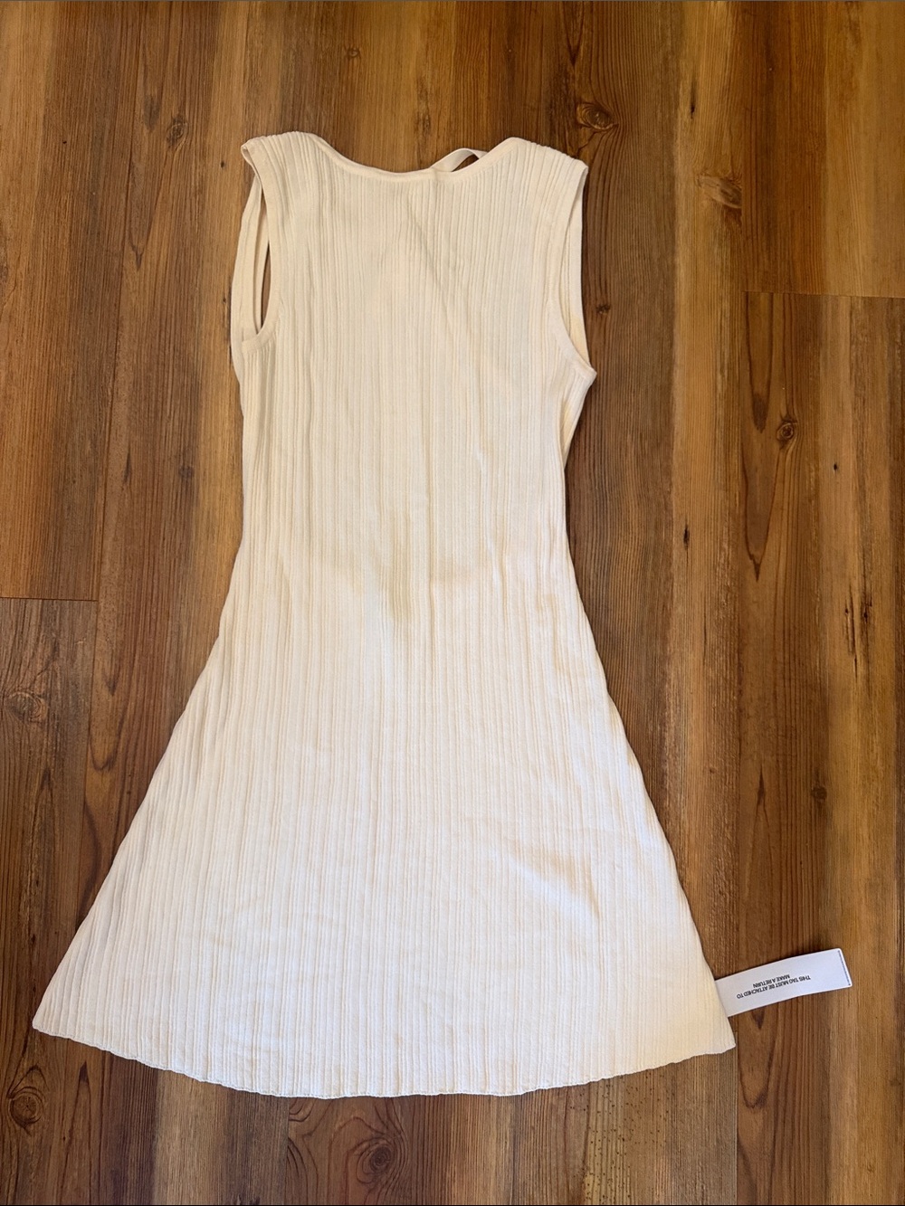 Princess Polly Cream Ribbed Sleeveless Mini Dress size 6